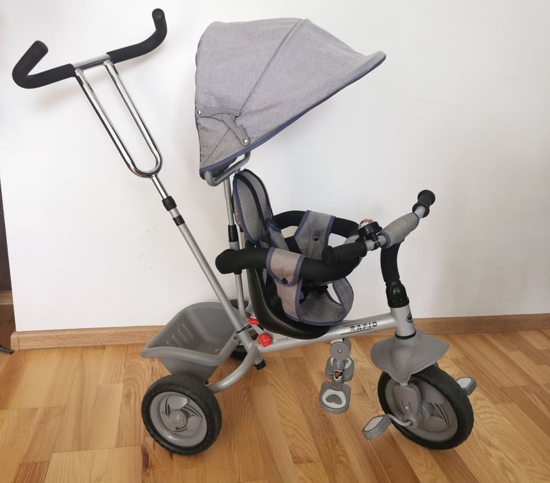 Rowerek trójkołowy, Baby Mix, Rapid, szary Gola Dzierżoniowska