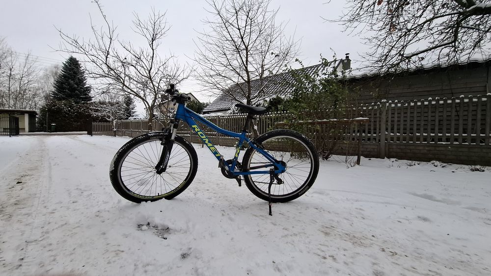 Rower romet górski mtb Rambler R6.0 kolor niebieski i limonkowy