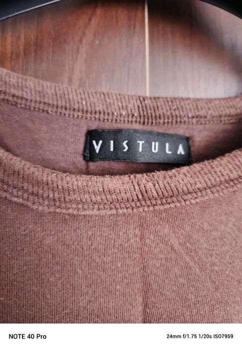 Koszulka Vistula XL brązowa bluzka t-shirt