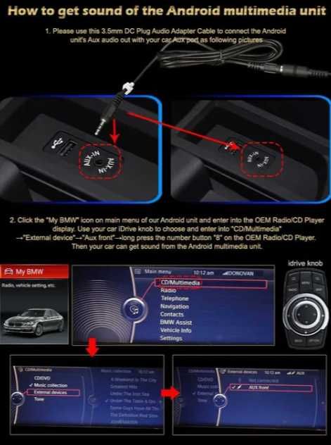 CarPlay Radio GPS WiFi MP3 USB Android YouTube Bluetooth BMW E90 E91 E92 E93 E60 E61 E63 E64 System CIC BOSE