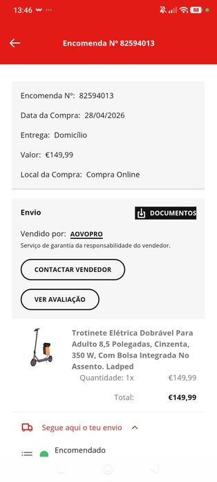 Vendo Trotinete Elétrica Ladped totalmente NOVA