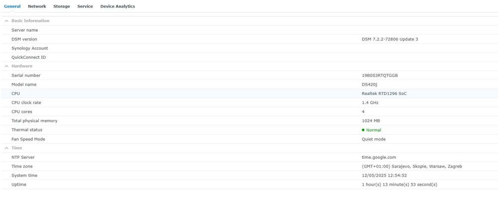 Synology DS420J używany - w pełni sprawny