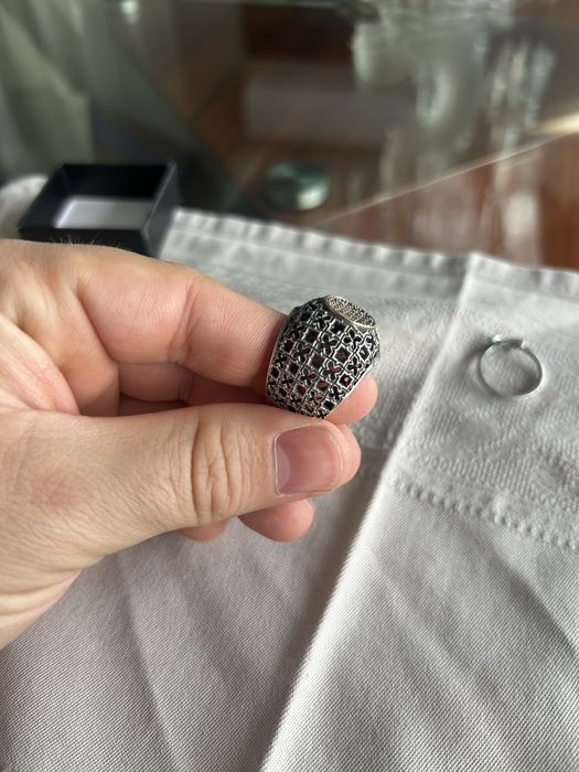 Anel prata ouro OMNIA