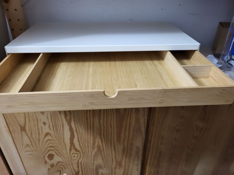 Elloven ikea suporte monitor com gaveta