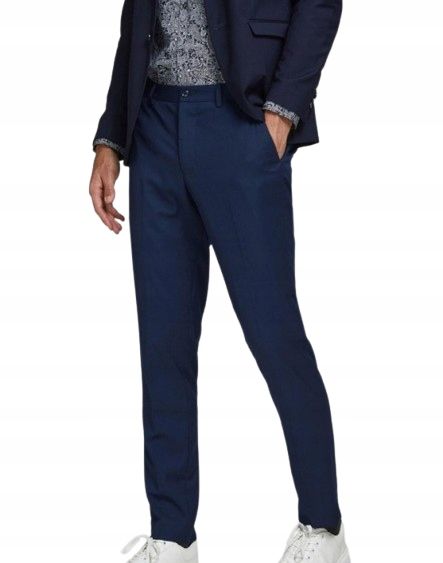 Jack & jones spodnie męskie granatowe eleganckie 48 1j9a