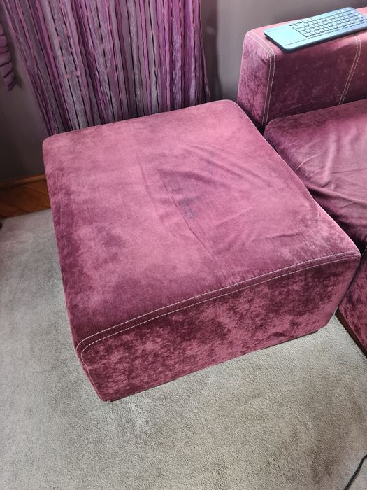 2 fotele z poduszkami + pufa