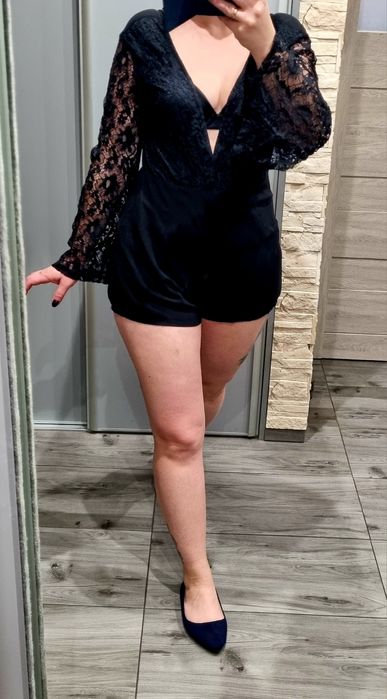 Kombinezon krótki letni czarny 38 M