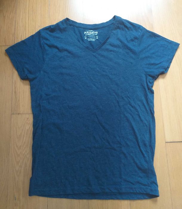 T-shirt Pull & Bear azul, tamanho M, original, nova