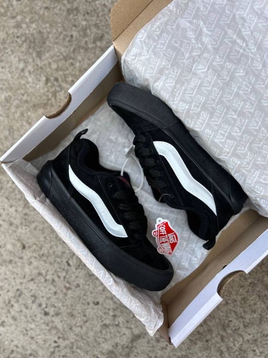 Жіночі кеди, женские кроссовки Vans KNU skool black white