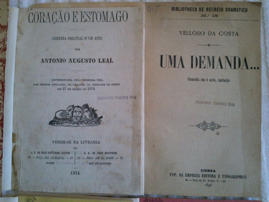 Literatura de Cordel, peças de teatro e outros Sec XIX e XX, 5 artigos