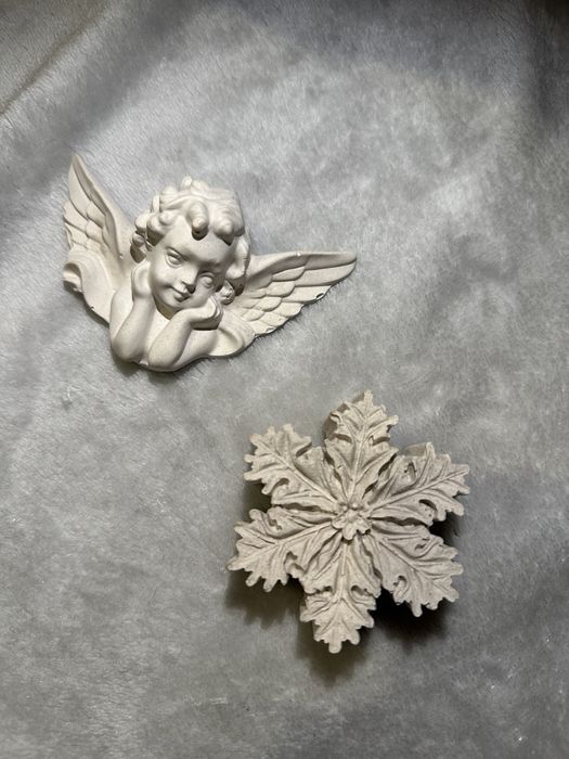 Peças de gesso de natal