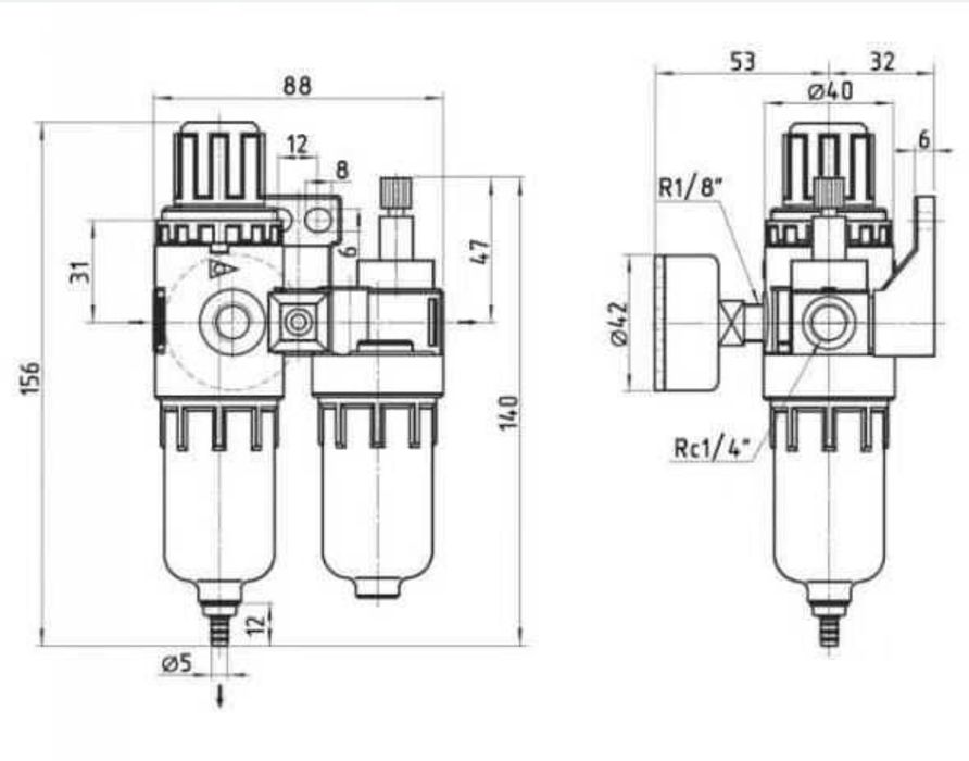 Блок підготовки повітря AFC-2000