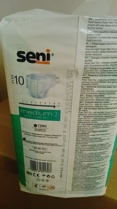 Pampersy Seni medium M paczka 25 zl