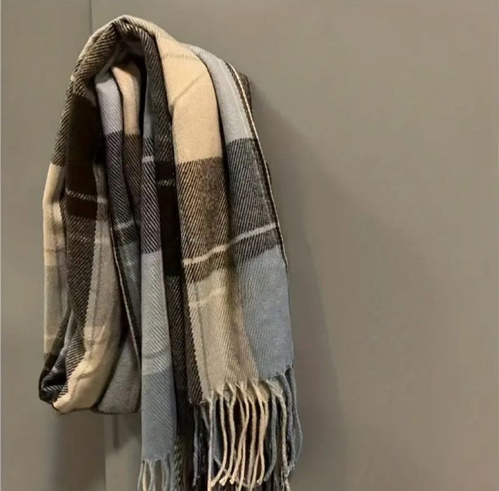 Женский шарф клеточка