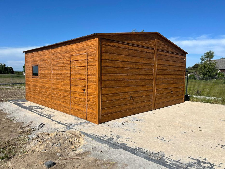 Garaż Blaszany Blaszak 6x5 Dach Dwuspadowy