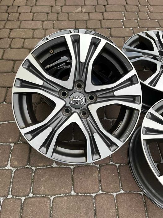 Oryginalne alufelgi Toyota 5x114,3 17 cali CZUJNIKI RAV4 BICOLOR