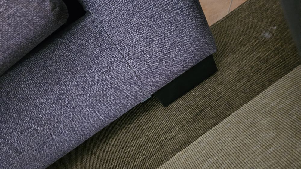 Sofá cama 3 lugares 190cm castanho-cinza mesclado