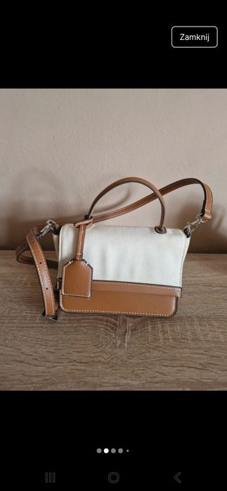 Mała torebka Zara canvas mini city bag