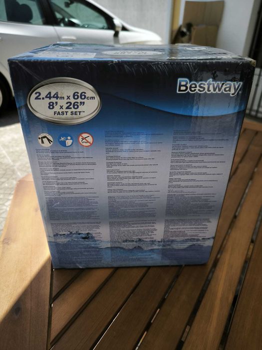 Piscina Insuflável Bestway Fast Set 2,44 m x 66 cm | Nova e Embalada