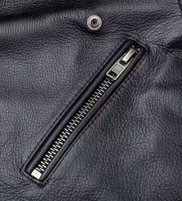 Męska kurtka skórzana bikerka ramoneska skóra naturalna moto vintage