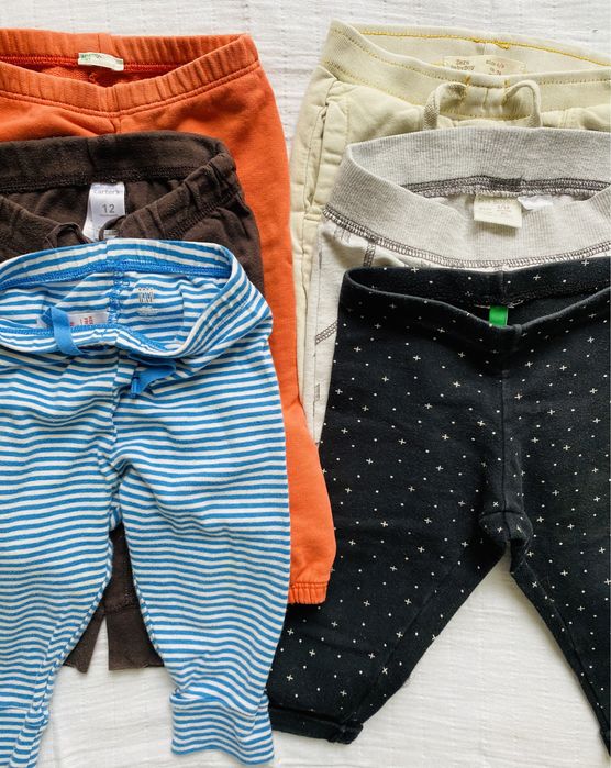 Calças 9-12 meses/1 ano. Zara, Benetton, Gap, Carters