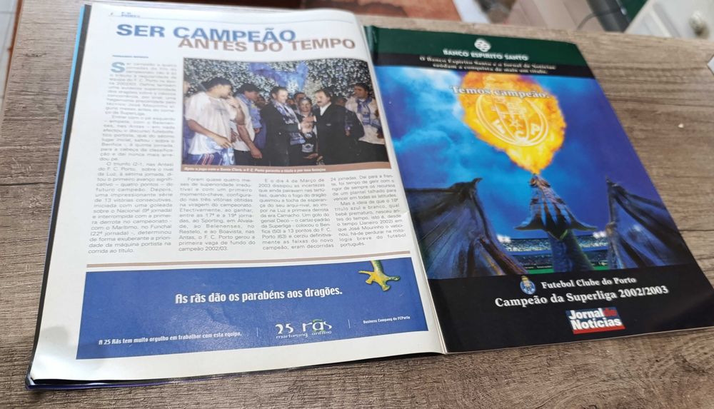 Revista Futebol JN  - Inesquecível - Taça UEFA - O Ano do Dragão 2003