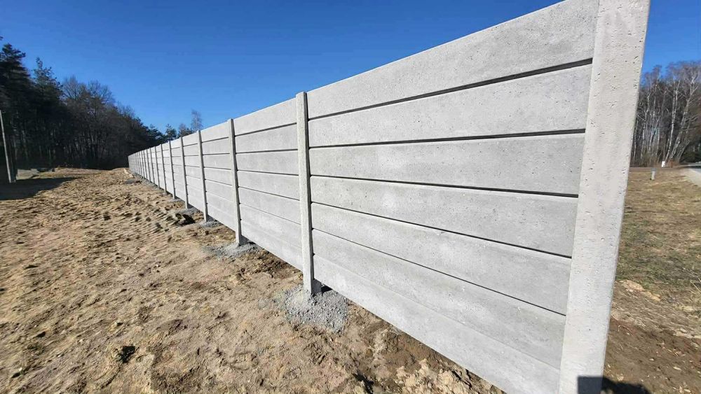 Nowoczesne Ogrodzenia Betonowe Barwione w Masie Grafitowe,Nowość!