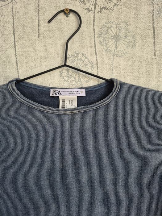 Топ укорочений з довгим рукавом ZARA