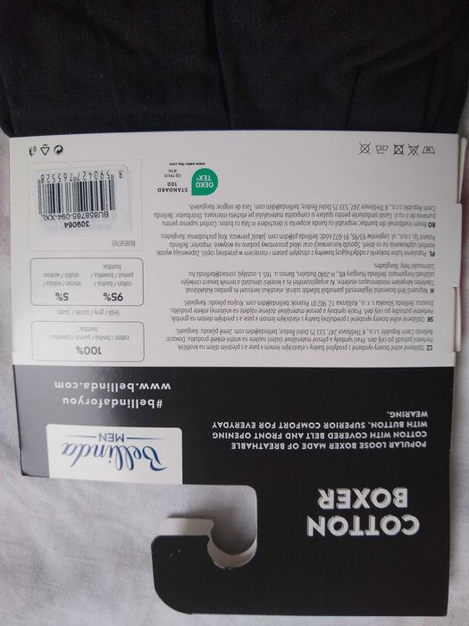 Błędny zakup - 2x Nowe Czarne Bokserki Beman XXL-8 Bellinda