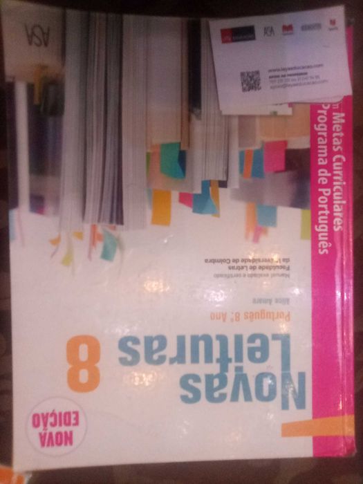 Livro de portugues 8º ano + caderno de atividades- Novas leituras 8