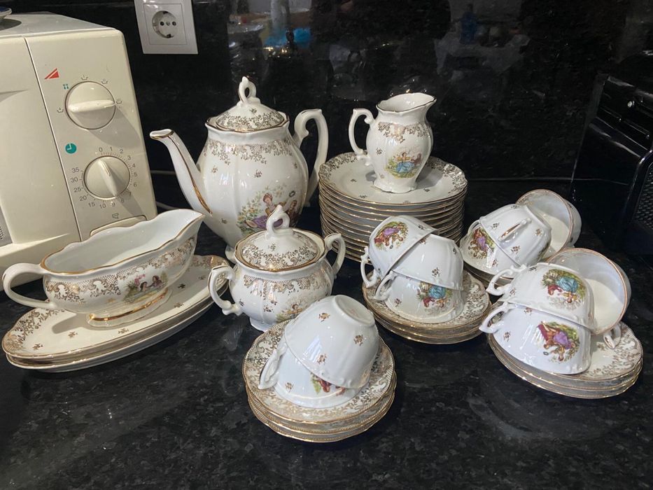 Conjunto Loiça Porcelana Limoges Francesa Viritable Porcelaine (Rara)