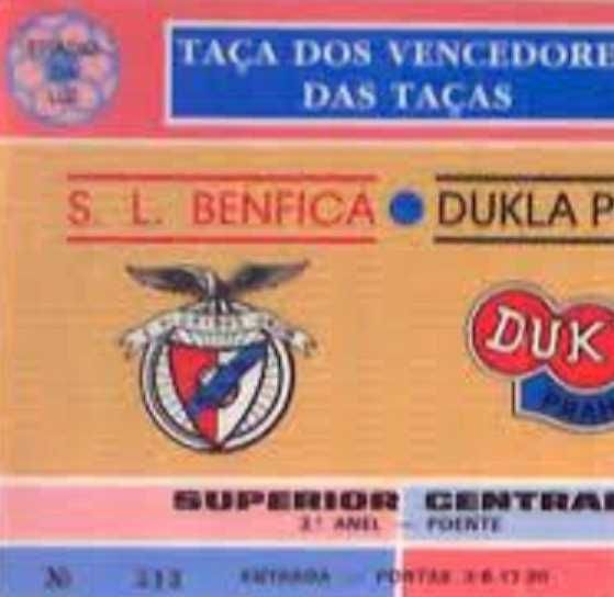 SLB / Benfica - Bilhetes de Futebol antigos (plastificados)