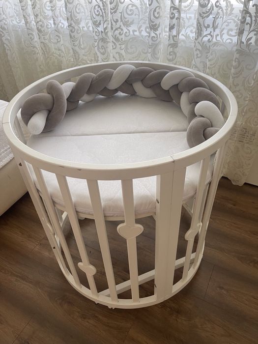 Кругле дитяче ліжко 3в1