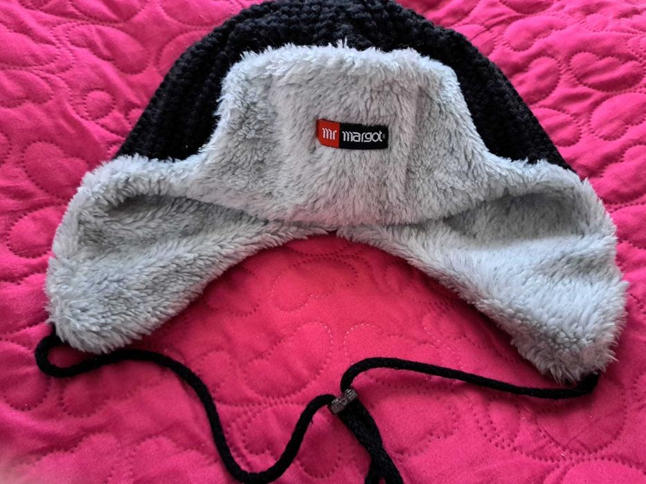 czapka chłopięca zimowa pilotka