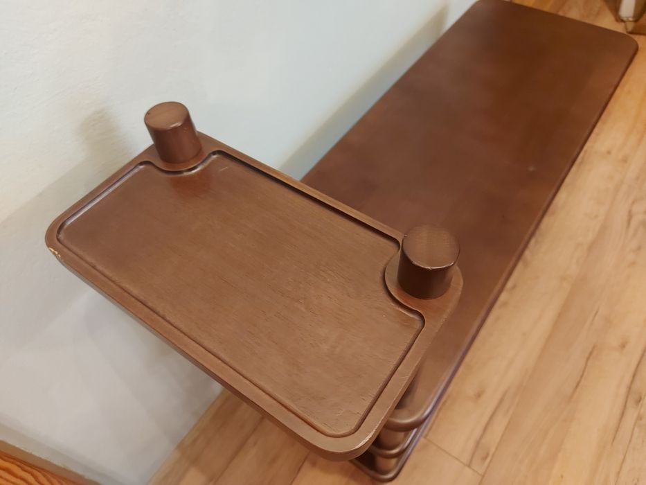 Ławka na buty z litego drewna 3 poziomy