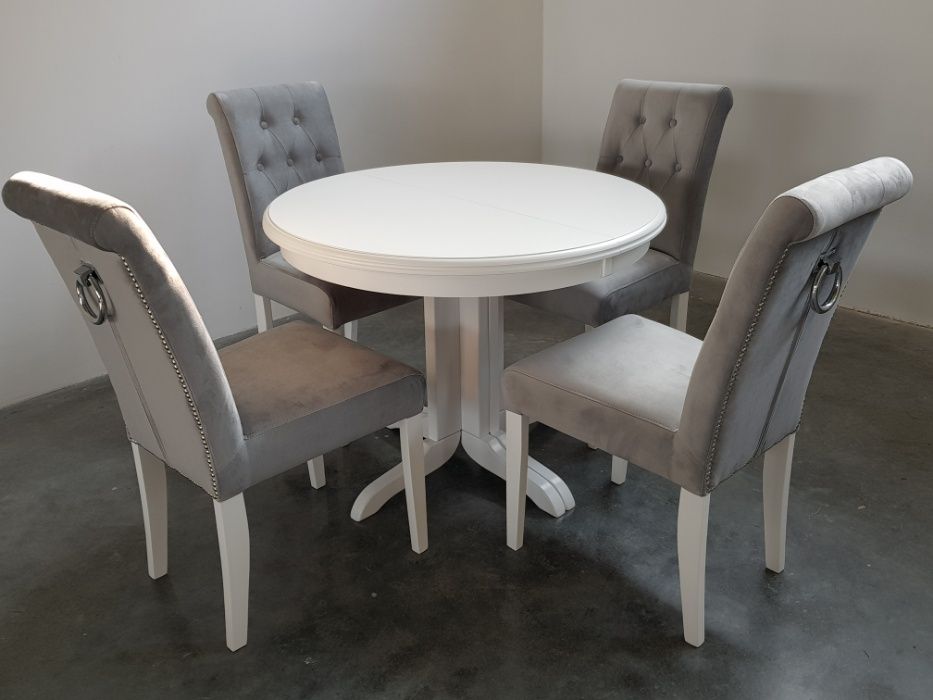 Krzesło glamour pikowane z kołatką i pinezkami   wygodne Producent