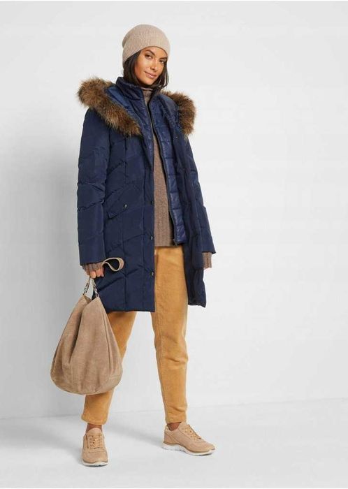 Kurtka płaszczyk z kapturem ocieplany