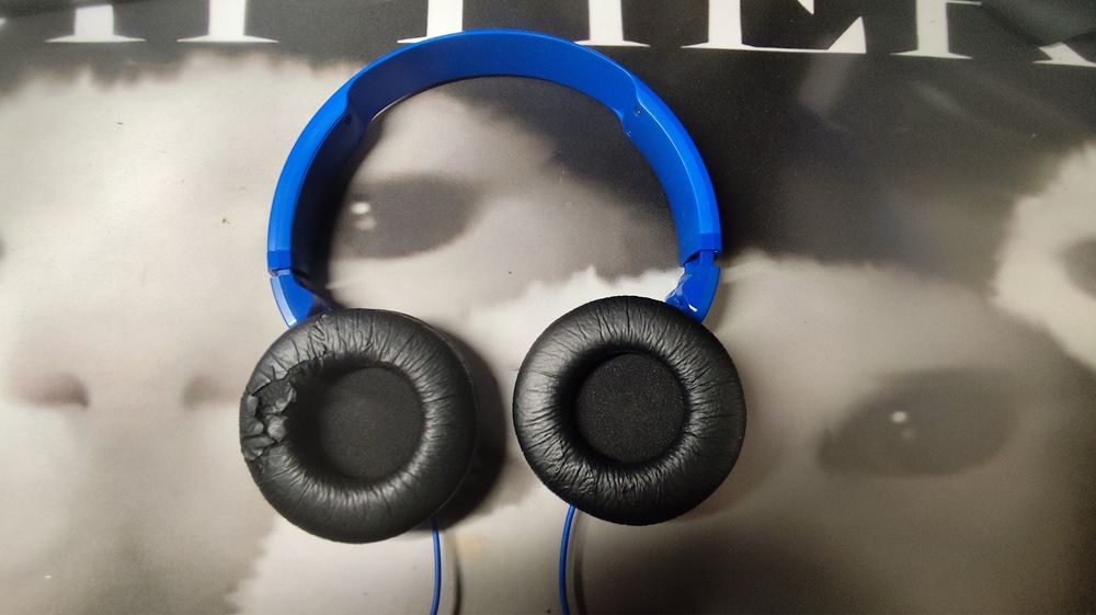Накладные наушники Philips (синие, проводные)
