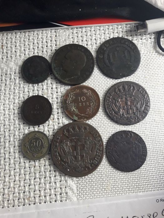 Medas raras monarquia,a 1700÷ 100 Reis 1910 e 50 Reis 1900 prata