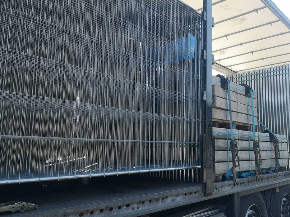 Tymczasowe ogrodzenie ~ 80 m, zestaw 24 pane z podstawkami i złączkami, budowlane ogrodzenie, mobilne ogrodzenie, płoty