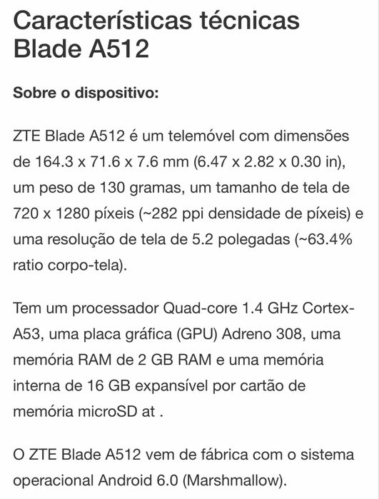 ZTE Blade A512