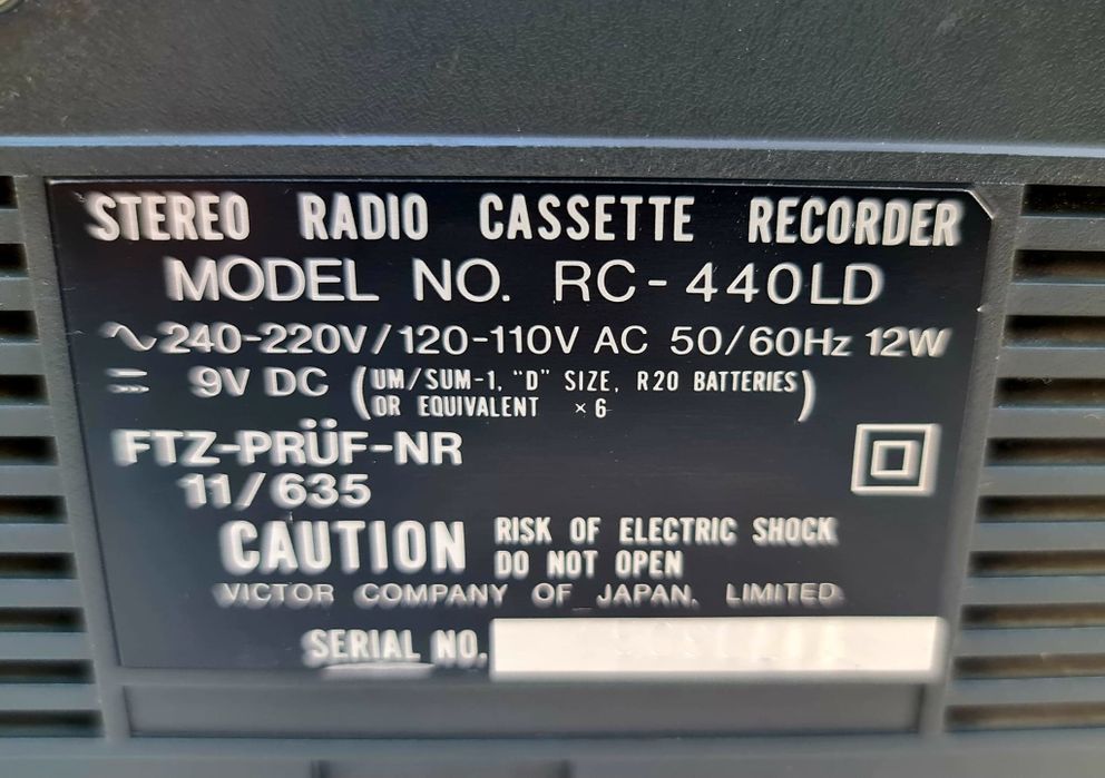 JVC RC-440LD кассетная магнитола
