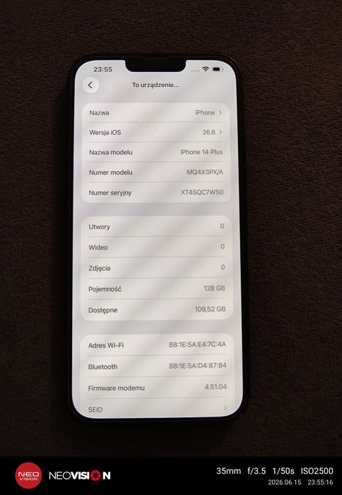 iPhone 14 plus 128 GB midnight 82% baterii oryginał komplet ładny