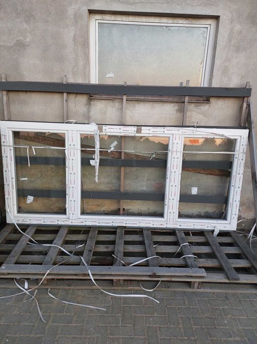 Nowe okno białe 297x129 cm 3 szyby OUTLET