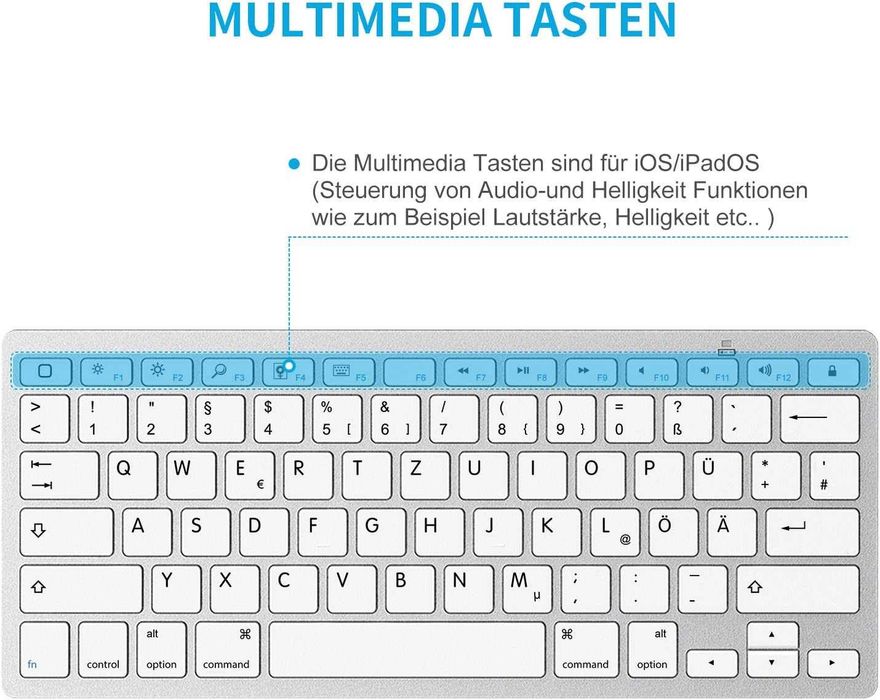 Omoton KB066 bezprzewodowa Klawiatura Bluetooth Macbook PC laptop