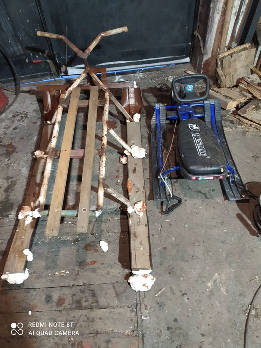 Санки с рулём большие снегокат