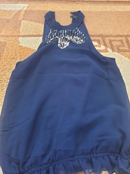 Granatowa podkoszulka z cekinami r. XS Vero Moda