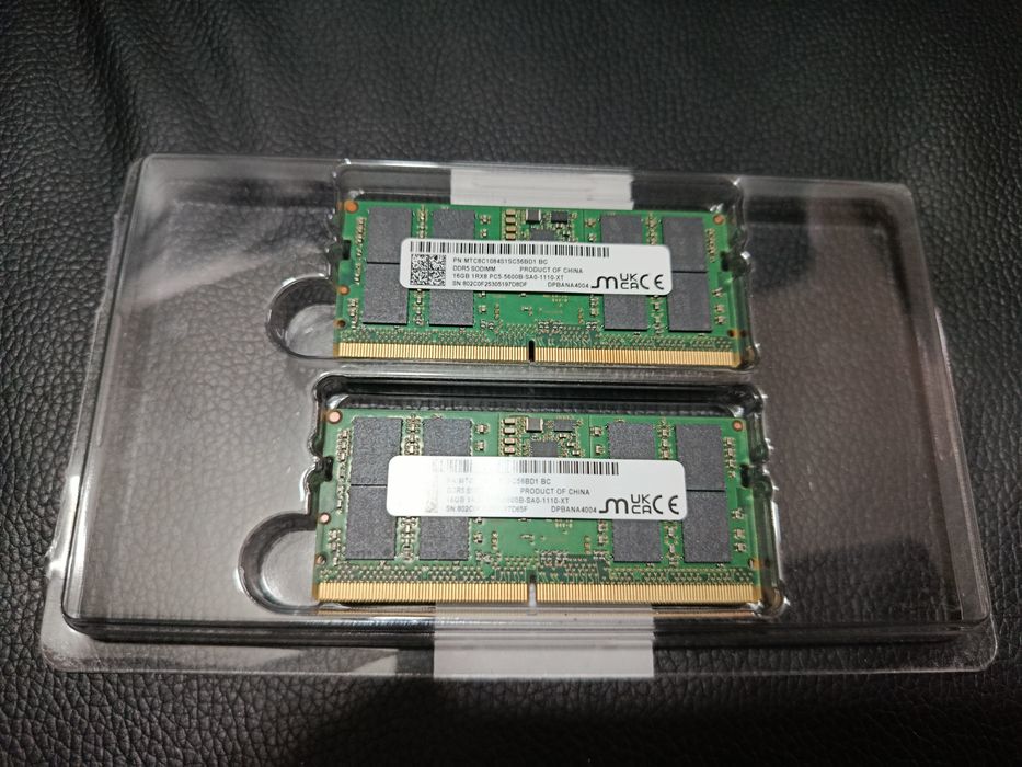 Micron DDR5 32GB 5600MHz SO-DIMM 2x16 GB.