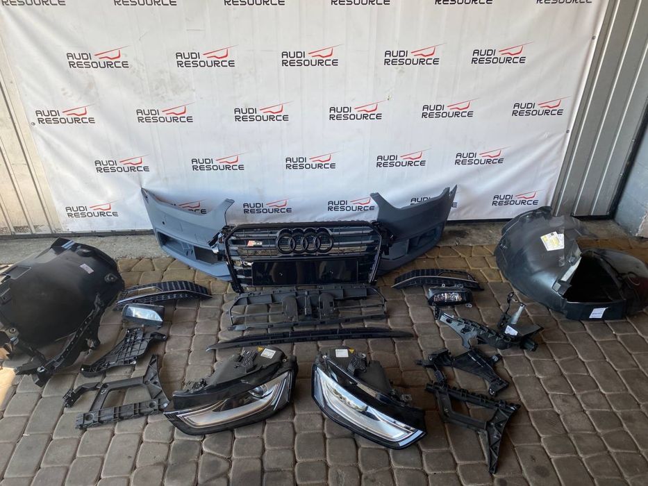 Розборка Audi A4 B8 S-Line запчастини бампер крило фара кронштейн