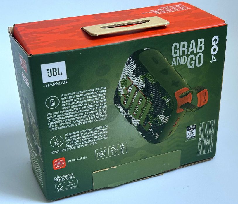 Głośnik przenośny Bluetooth JBL GO 4 - zielony, moro